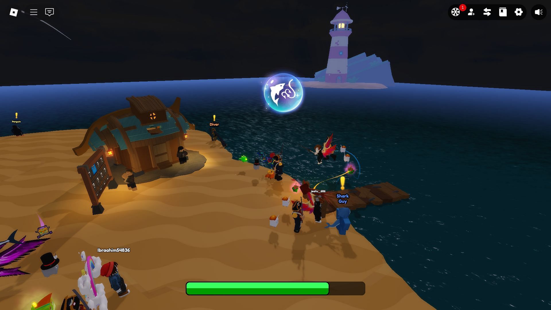 The Fishing minigame (Image via Roblox)